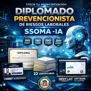 Diplomado Prevencionista de Riesgos Laborales SSOMA ISO 45001, ISO 14001, ISO 31000 e ISO 42001