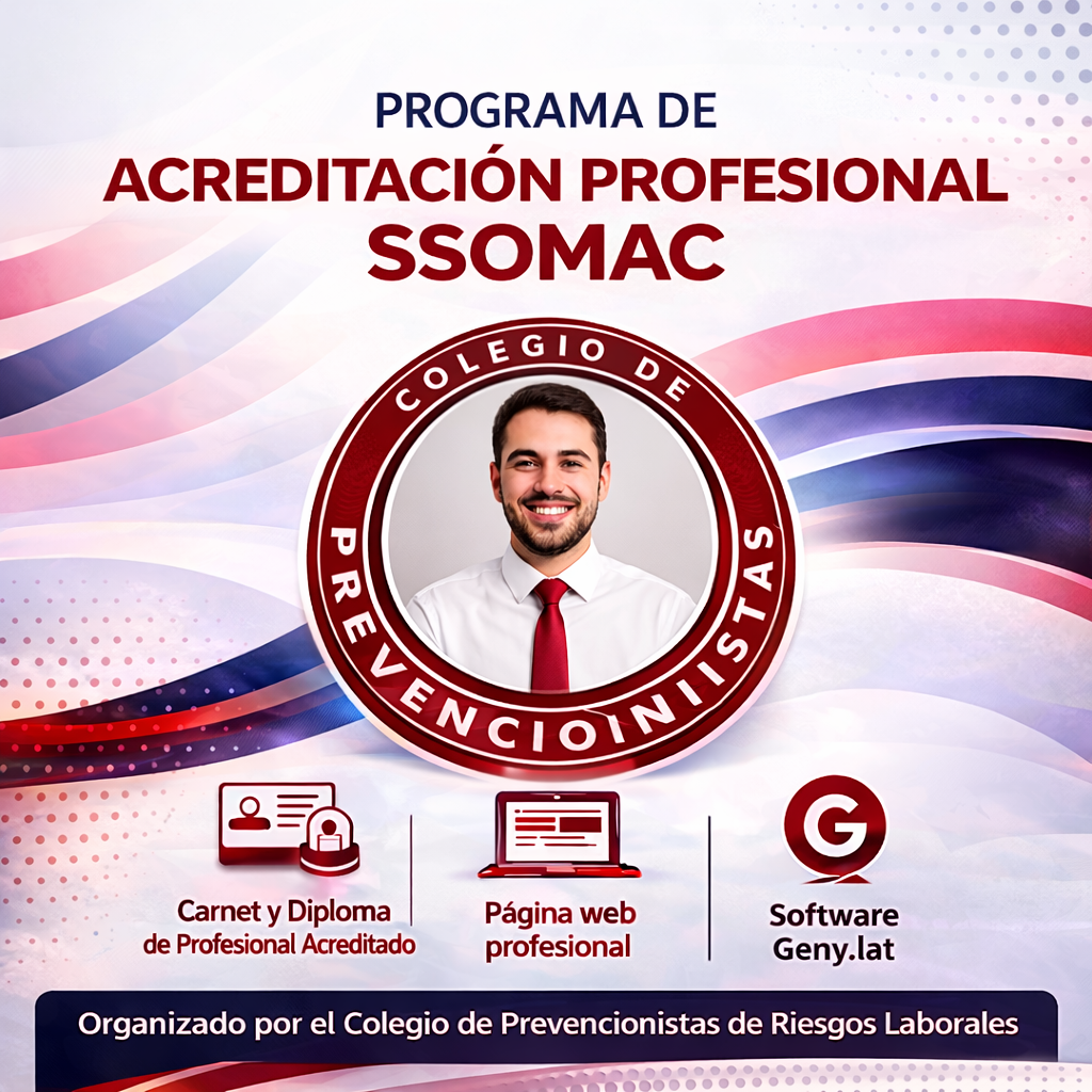 Acreditación profesional SSOMAC al Colegio de Prevencionistas de Riesgos Laborales
